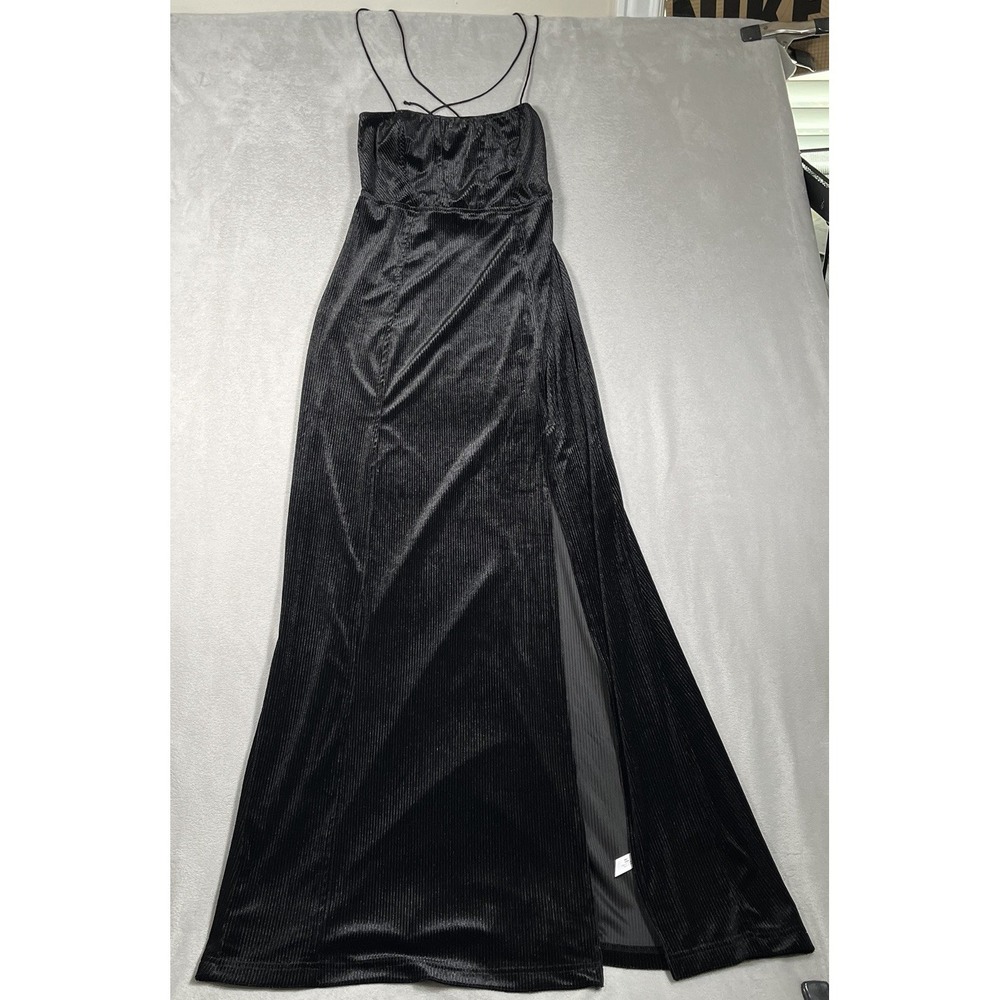 NWT-Free People Intimately All I Need Dress Velvet Maxi Slip Bordeaux Black XS